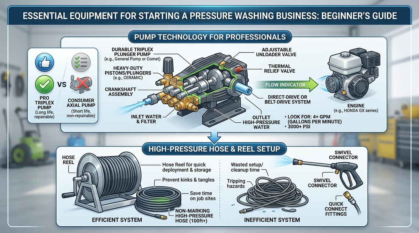 What is the best pressure washer for starting a business: equipment buying guide for beginners? — pressure washing guide illustration