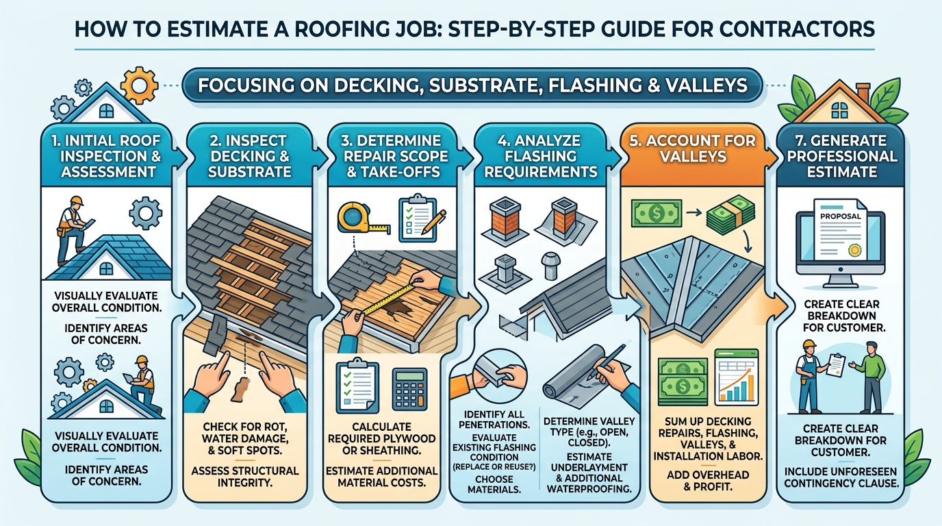 how to how to estimate a roofing job: step-by-step guide for contractors — roofing guide illustration