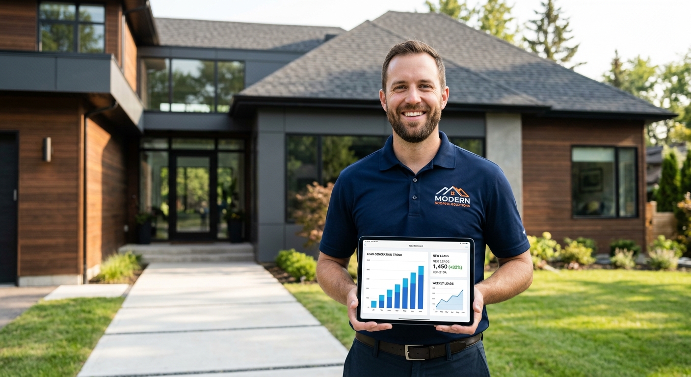 11 Expert Ways to Get Roofing Leads Without Door Knocking for Contractors (2026) — cover image for roofing business guide