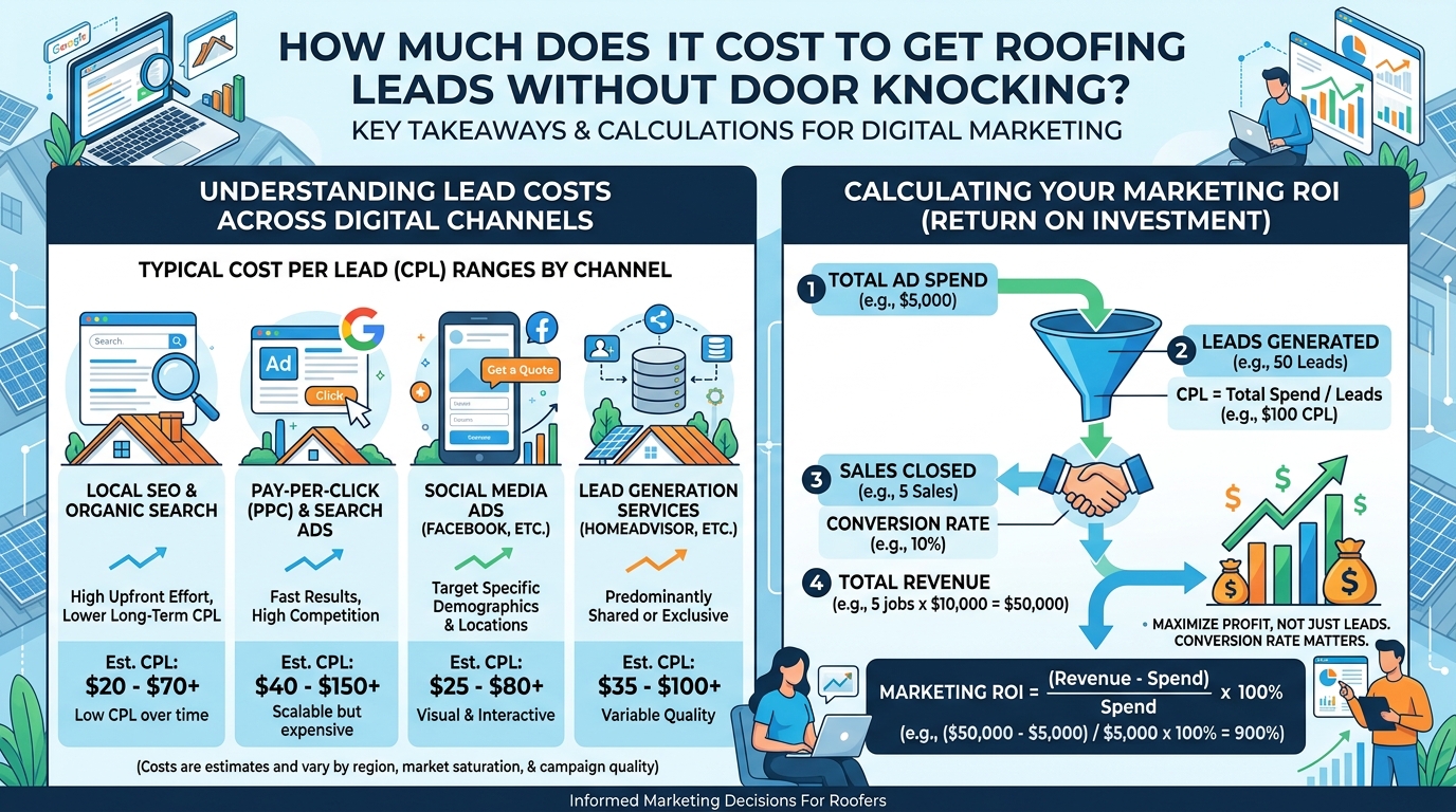 How much does it cost to get roofing leads without door knocking? — roofing guide illustration
