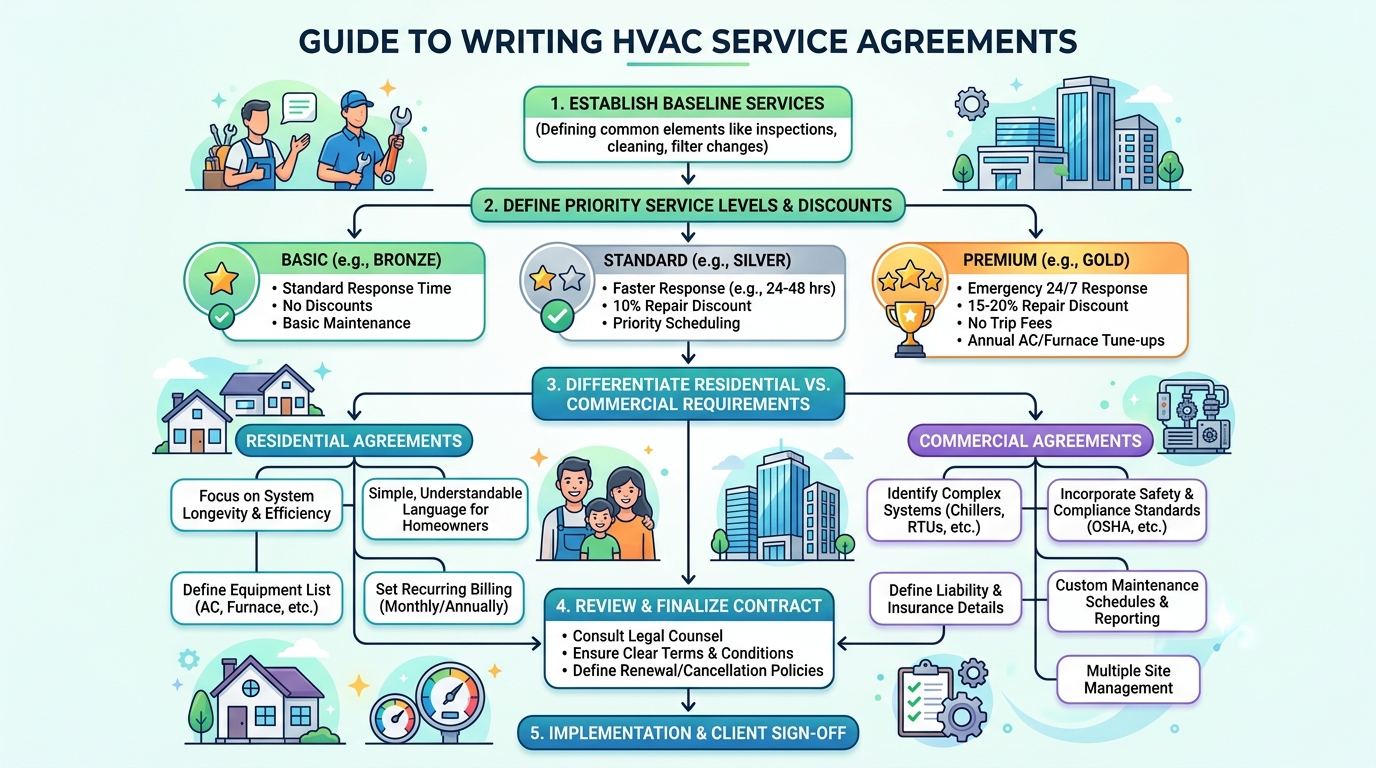hvac service agreement template: how to write maintenance contracts guide — hvac guide illustration