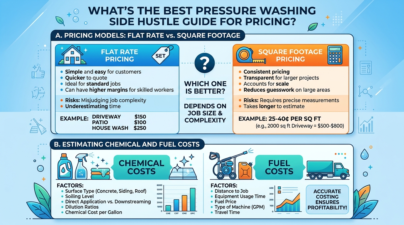 What's the Best Pressure Washing Side Hustle Guide for Pricing? — pressure washing guide illustration