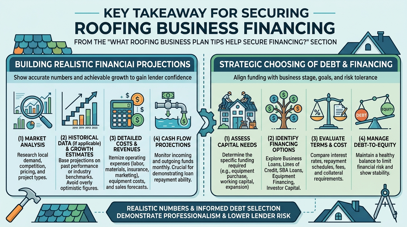 What roofing business plan tips help secure financing? — roofing guide illustration