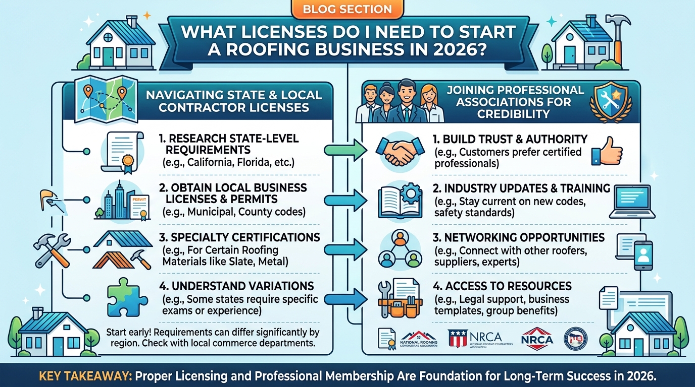 What Licenses Do I Need to Start a Roofing Business in 2026? — roofing guide illustration